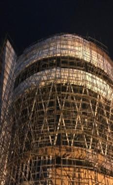 Ahluwalia Gardanibagh aluminium façade — site photo 2